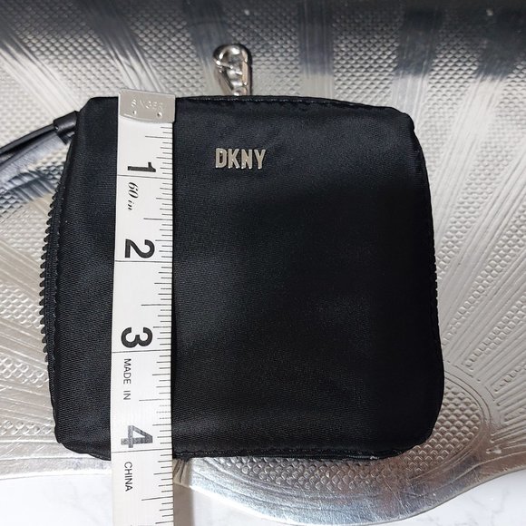 DKNY Clip On Mini Bag Coin Purse Pouch Black - Picture 5 of 5